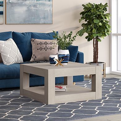 Finley & Sloane Hughes 32-Inch Wide Square Coffee Table