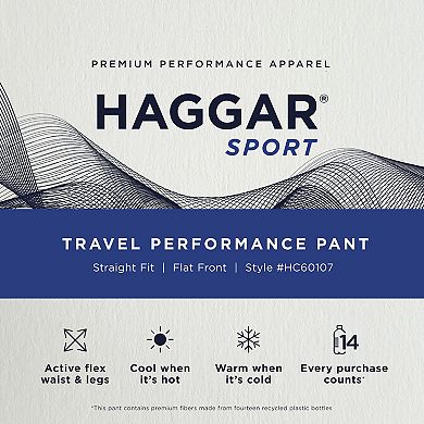 Haggar® Men's Sport Travel Performance Athletic Fit Pants