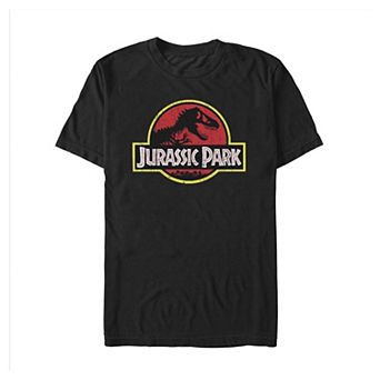 Men's Jurassic Park Distressed Stamp Graphic Tee