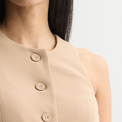 Women's Nine West Crewneck Longline Vest