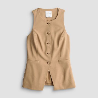 Women's Nine West Crewneck Longline Vest