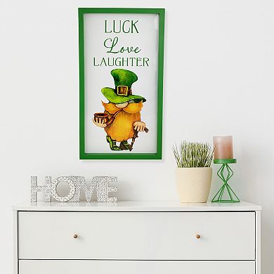 Northlight St. Patrick's Day "Luck Love Laughter" Framed Sign Wall Decor