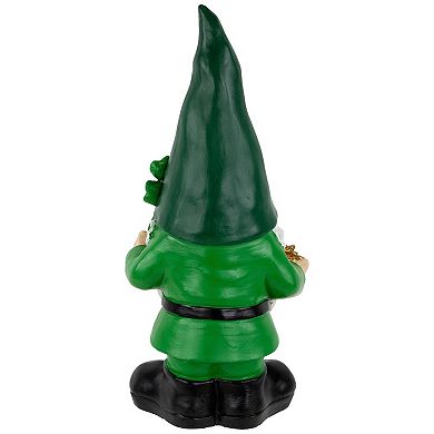 Northlight St. Patrick's Day Shamrock Gnome Outdoor Garden Statue