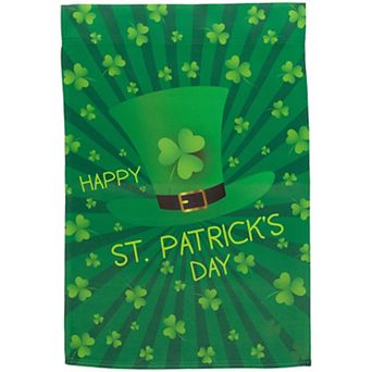 Northlight "Happy St. Patrick's Day" Leprechaun Hat Outdoor Garden Flag