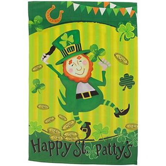 Northlight "Happy St. Patty's" Dancing Leprechaun Outdoor Garden Flag