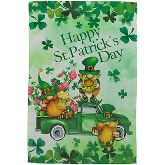 Northlight "Happy St. Patrick's Day" Joyful Leprechauns Outdoor Garden Flag