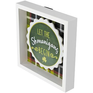 Northlight St. Patrick's Day "Let the Shenanigans Begin" Framed Wall Sign