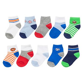 Baby & Toddler Boy Jumping Beans® 10-Pack Sport Ankle Socks