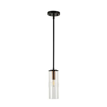 Kenroy Home Caulford 1-Light Glass Pendant Light Fixture