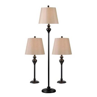 Kenroy Home Charlotte Set of 3 Oil Rubbed Bronze Finish Lamp