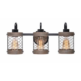 Kenroy Home 3-Light Vanity Light with Wire Mesh Design