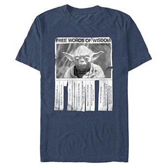 Men's Star Wars Yoda Free Words Of Wisdom Graphic Tee