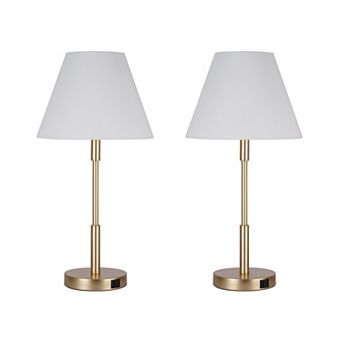 Kenroy Home Set of 2 Marlow Table Lamp with USB Ports