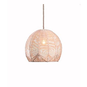 Kenroy Home Rattan Pendant Light Fixture