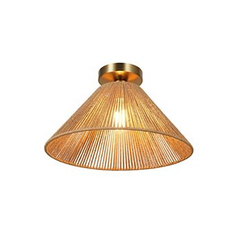 Kenroy Home Twine 1-Light Semi-Flush Mount Light Fixture