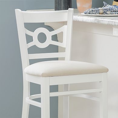 Linon Teresa Wood Barstool Set of 2