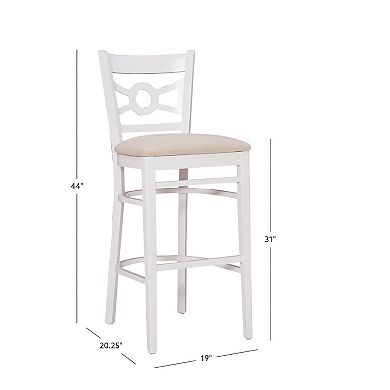 Linon Teresa Wood Barstool Set of 2
