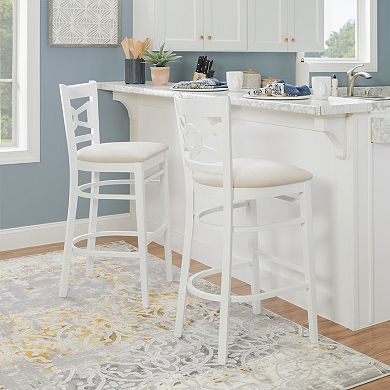 Linon Teresa Wood Barstool Set of 2