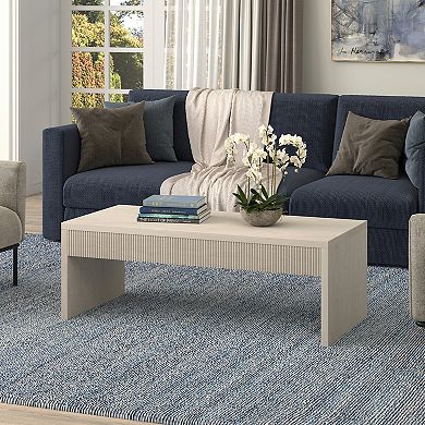 Finley & Sloane Lawrence Rectangular Fluted Coffee Table