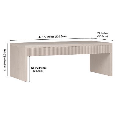Finley & Sloane Lawrence Rectangular Fluted Coffee Table