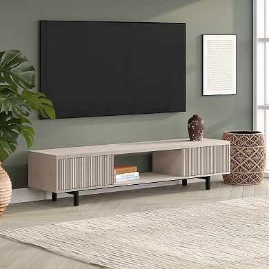 Finley & Sloane Lucien Rectangular Fluted TV Stand