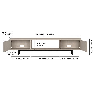 Finley & Sloane Lucien Rectangular Fluted TV Stand