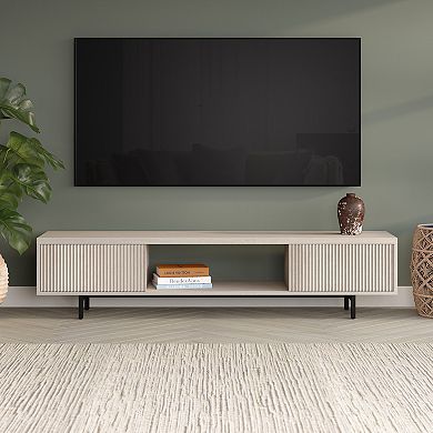 Finley & Sloane Lucien Rectangular Fluted TV Stand
