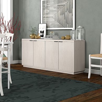 Finley & Sloane Mansfield Rectangular Fluted Buffet Table