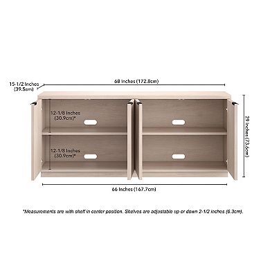Finley & Sloane Mansfield Rectangular Fluted Buffet Table