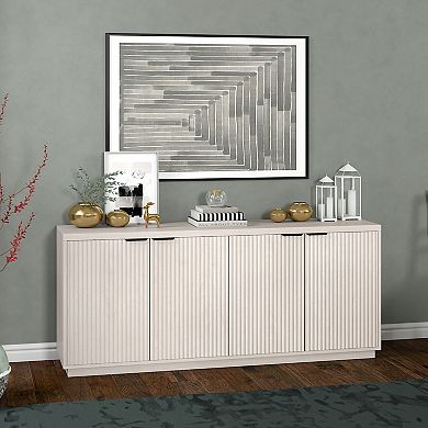 Finley & Sloane Mansfield Rectangular Fluted Buffet Table