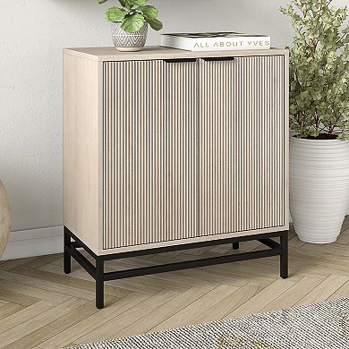Finley & Sloane Montello Rectangular Fluted Accent Cabinet