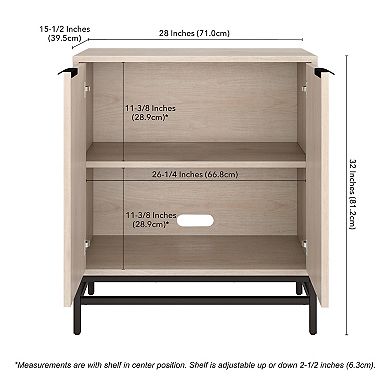 Finley & Sloane Montello Rectangular Fluted Accent Cabinet