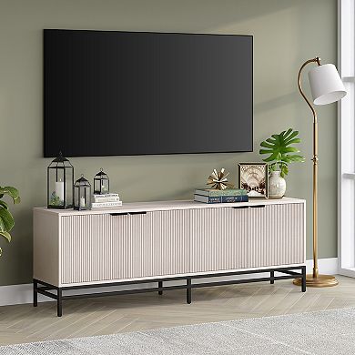 Finley & Sloane Montello Rectangular Fluted TV Stand