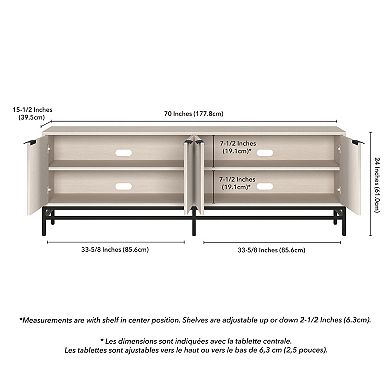 Finley & Sloane Montello Rectangular Fluted TV Stand