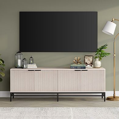Finley & Sloane Montello Rectangular Fluted TV Stand