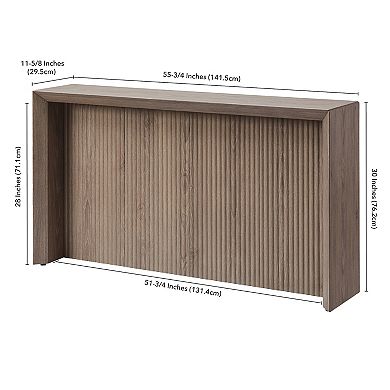 Finley & Sloane Piedmont Rectangular Fluted Console Table