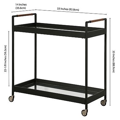 Finley & Sloane Riyo Rectangular Bar Cart
