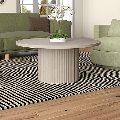 Finley & Sloane Round Fluted Coffee Table