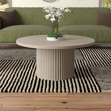 Finley & Sloane Round Fluted Coffee Table