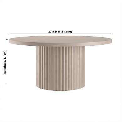 Finley & Sloane Round Fluted Coffee Table