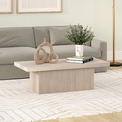 Finley & Sloane Torren Rectangular Fluted Coffee Table