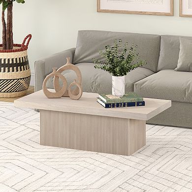 Finley & Sloane Torren Rectangular Fluted Coffee Table