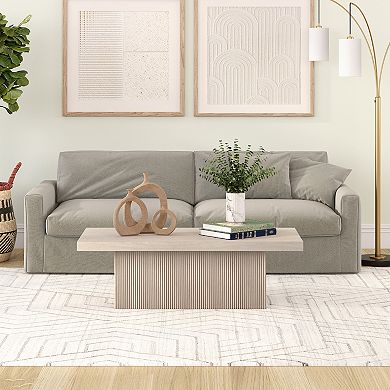 Finley & Sloane Torren Rectangular Fluted Coffee Table