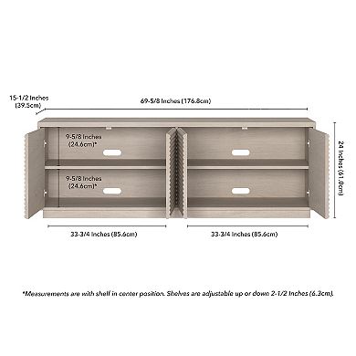 Finley & Sloane Tullis Rectangular Fluted TV Stand
