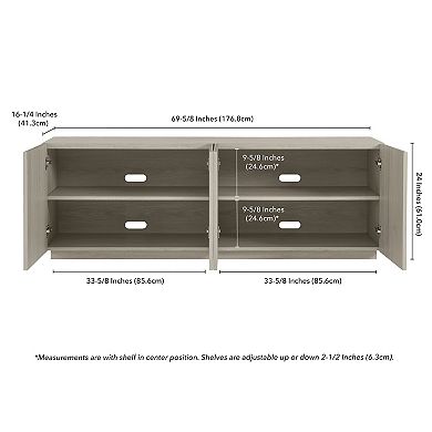 Finley & Sloane Tyler Rectangular Fluted TV Stand