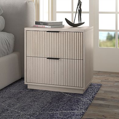 Finley & Sloane Yarden Rectangular Fluted Nightstand