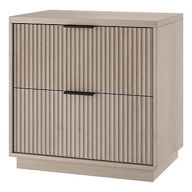 Finley & Sloane Yarden Rectangular Fluted Nightstand