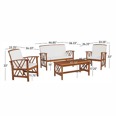 Linon Jubil 4-pc. Outdoor Seating Set