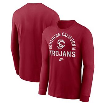 Men's Nike Cardinal USC Trojans Legacy Arched Logo Long Sleeve T-Shirt