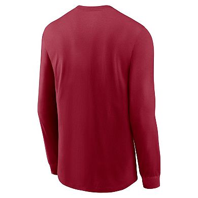 Men's Nike Cardinal USC Trojans Legacy Arched Logo Long Sleeve T-Shirt